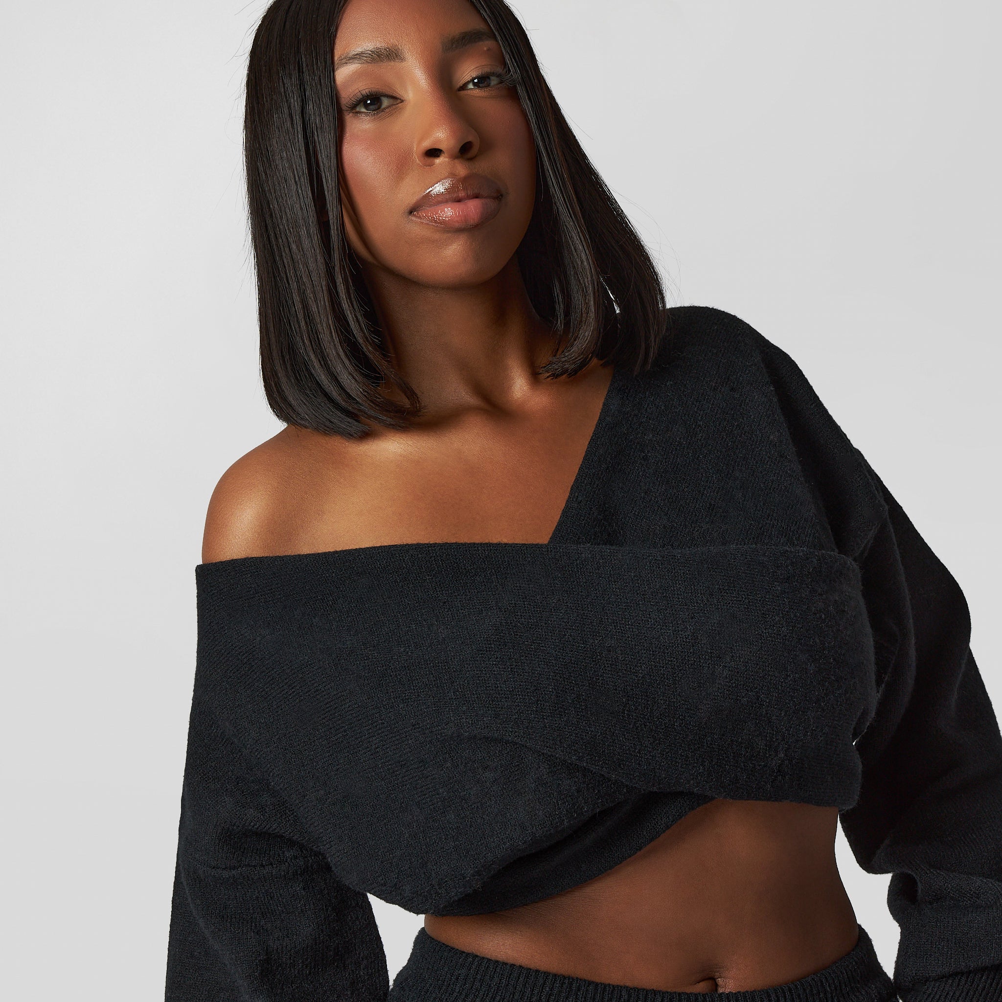 Pepper Girls Club - Knitted Wrap Top - Black