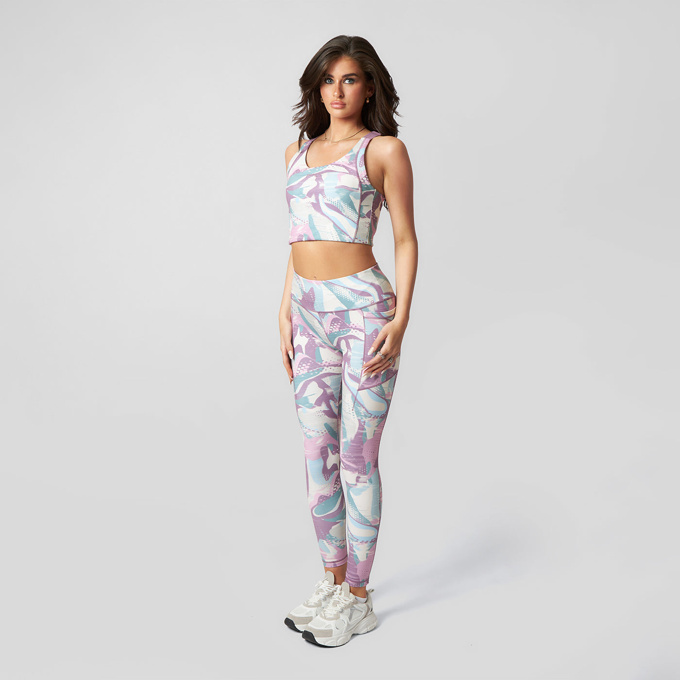 Pepper Girls Club Sculpting High Waisted Leggings - Pastel Camo