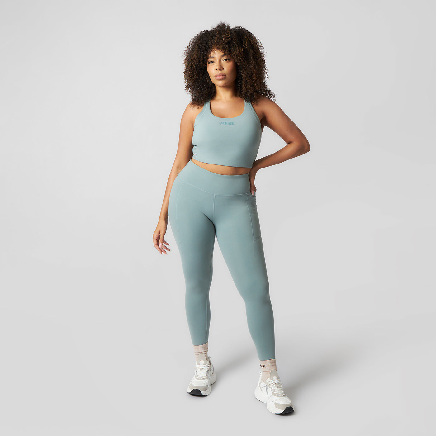 Pepper Girls Club Sculpting High Waisted Leggings - Sage